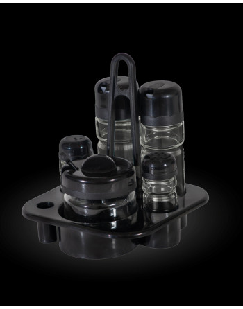 SET VINAGRE+SALERO+SALSERA CON CUCHARA.