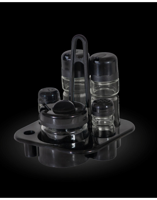 SET VINAGRE+SALERO+SALSERA CON CUCHARA.